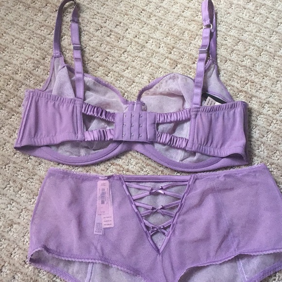 VS Unlined Balconet Bra & High Waist Thong 38DD/L - Picture 7 of 8